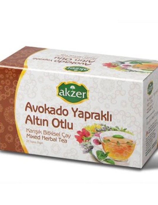 Akzer Avokado Yapraklı Altın Otlu Çay 25 Adet