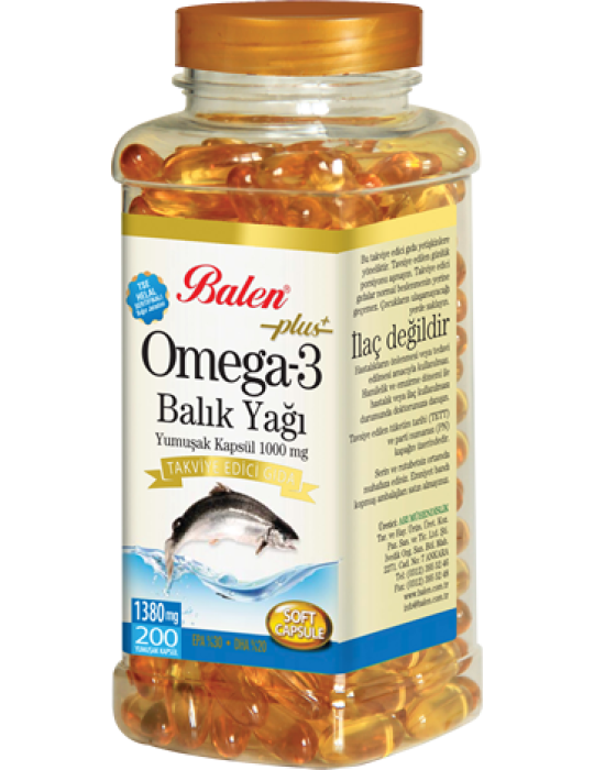 Balen Omega 3 Balık Yağı Yumuşak Kapsül 1380Mg 100 AD